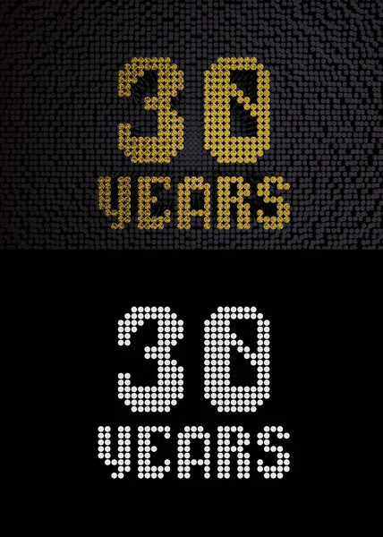 Goldene Zahl dreißig Jahre. 3D-Darstellung — Stockfoto