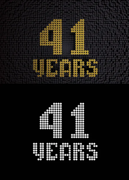 Goldene Nummer 41 Jahre. 3D-Darstellung — Stockfoto