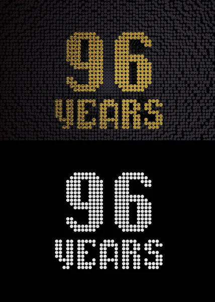 Zlaté číslo devadesát šest let. 3D vykreslování — Stock fotografie