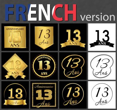 Fransız sayı 13 şablonları kümesi