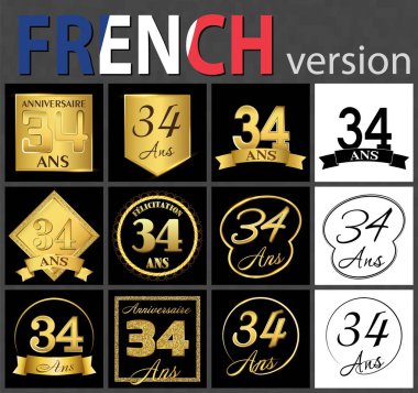 Fransız sayı 34 şablonları kümesi