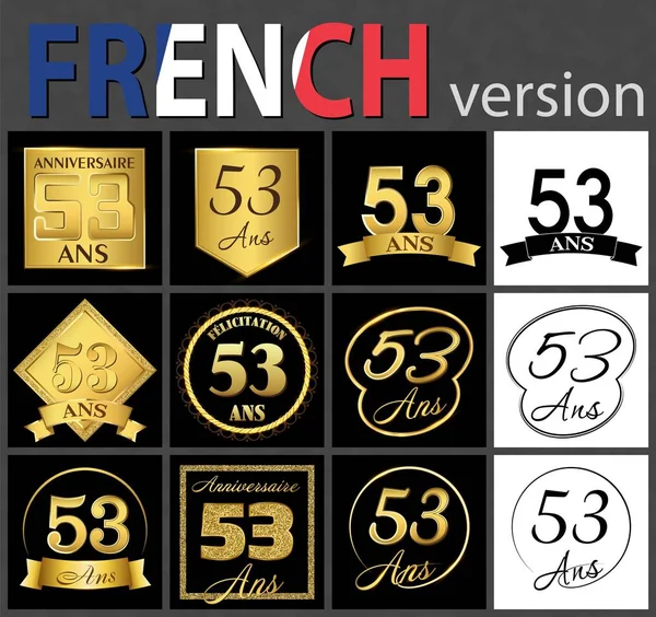 Французький набір шаблонів № 53 — стоковий вектор