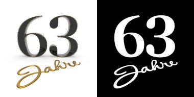 Alman altın sayı 63 yıl. 3D render