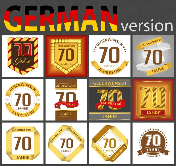 Ensemble allemand de modèles 70 — Image vectorielle