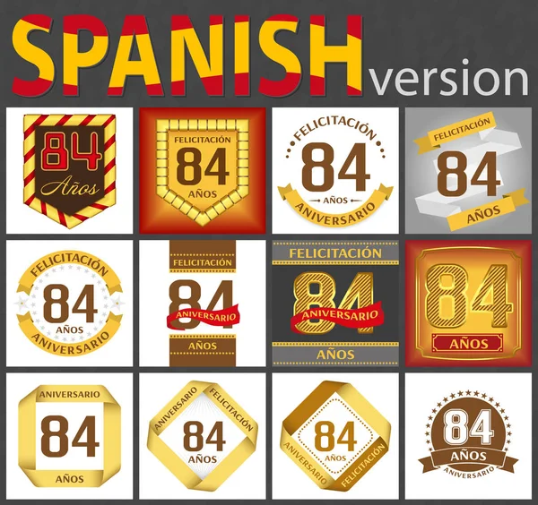 Conjunto espanhol de modelos número 84 — Vetor de Stock