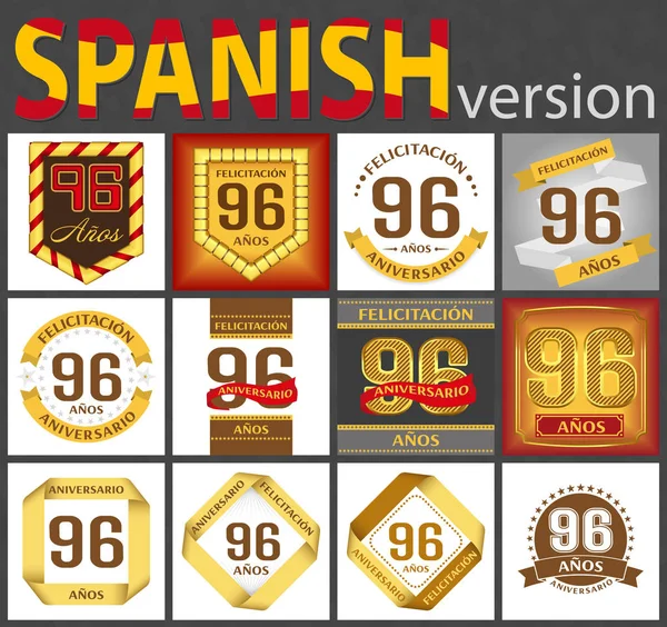 Conjunto espanhol de modelos número 96 — Vetor de Stock