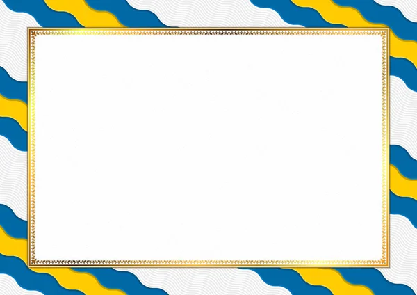 Border made with Sweden national colors — Stock Vector