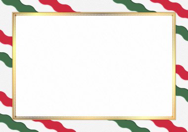 Macaristan ulusal renkleri ile yapılan sınır