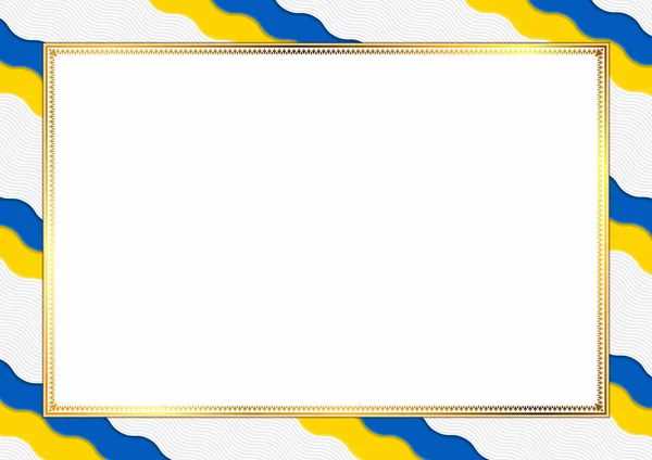 Border made with Ukraine national colors — Stock Vector