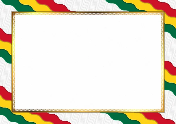 Граница с национальными цветами Ганы — стоковый вектор