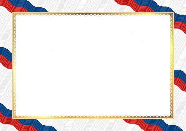 Border gemaakt met Tsjechische Republiek nationale kleuren — Stockvector