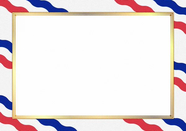 Border gemaakt met Frankrijk nationale kleuren — Stockvector