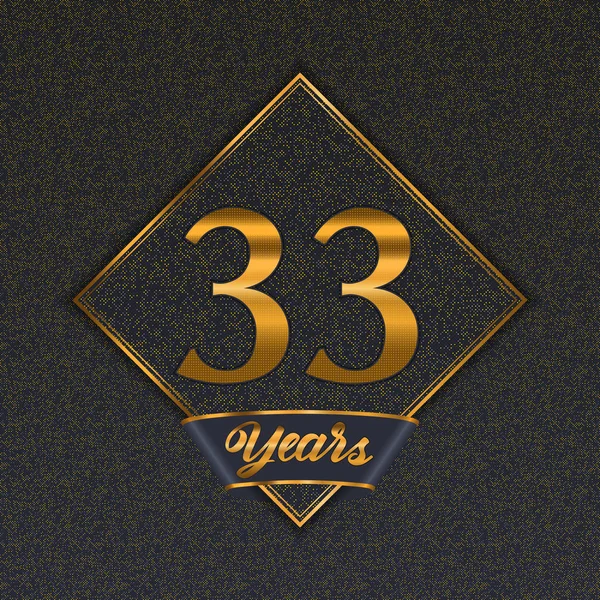 Numéro d'or 33 modèles — Image vectorielle