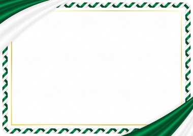 Cezayir ulusal renkleri ile yapılan sınır