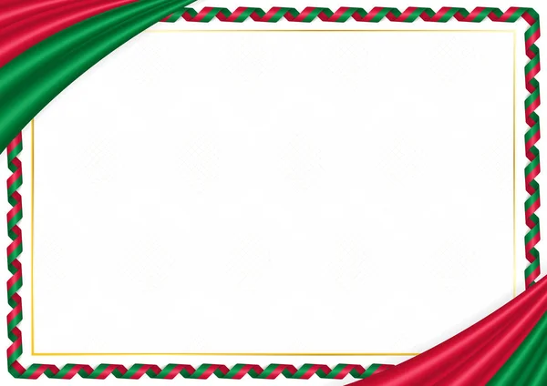 Hranice z Maledivskou národní barvou — Stockový vektor