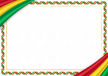 Sınır Gine-Bissau ulusal renkleri ile yapılan