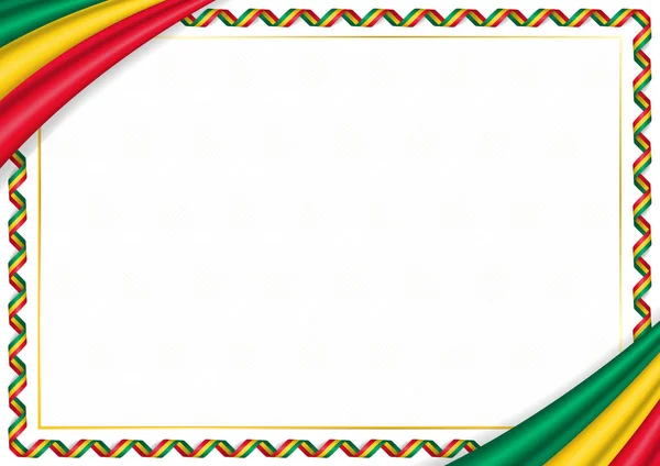 Bordüre aus Benin-Nationalfarben — Stockvektor