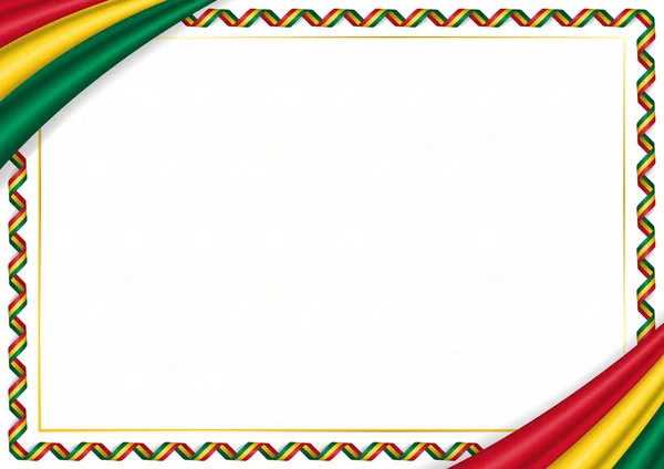 Bordüre aus Ghanas Nationalfarben — Stockvektor