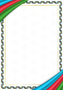 Azerbaycan milli renkleri ile yapılan sınır