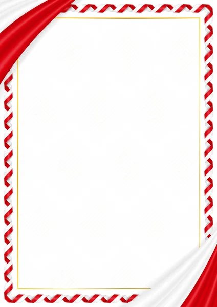 Bordure faite avec Gibraltar couleurs nationales — Image vectorielle