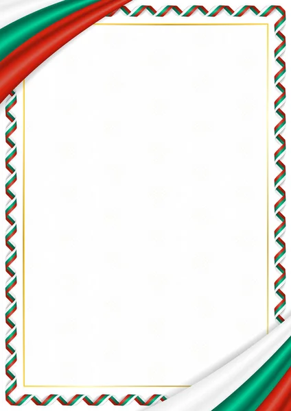 Border made with Bulgaria national colors — Stock Vector