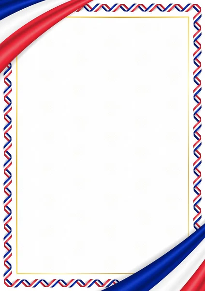 Bordure réalisée avec les couleurs nationales de France — Image vectorielle