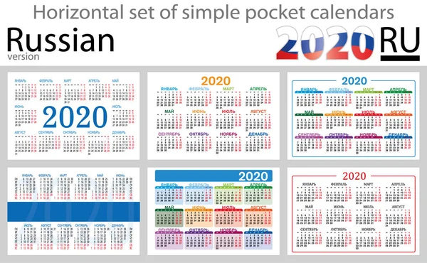 Rus yatay cep takvimleri 2020