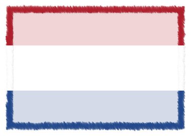 Hollanda ulusal bayrağı ile yapılan sınır.