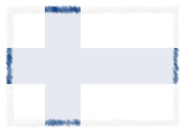 Grens met de nationale vlag van Finland. — Stockfoto