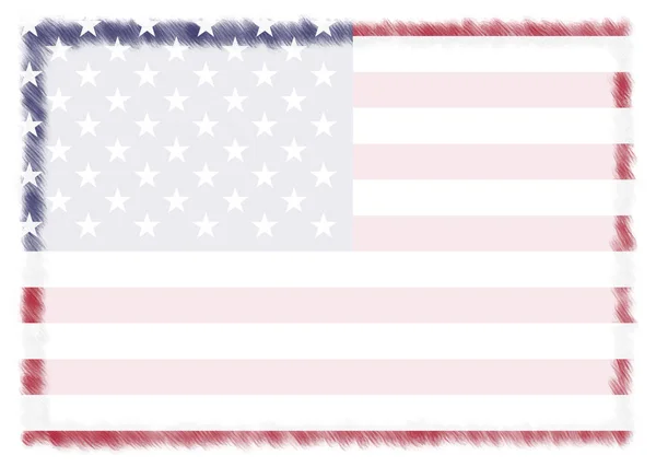 Border made with United States national flag. — Stock Photo, Image