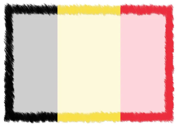 Σύνορα με την εθνική σημαία του Βελγίου. — Φωτογραφία Αρχείου