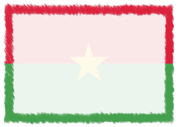 Прапор з національним прапором Буркіна-Фасо.. — стокове фото