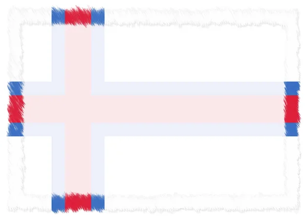 Fronteira feita com bandeira nacional das Ilhas Faroé . — Fotografia de Stock