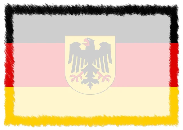 Frontera hecha con bandera nacional de Alemania . — Foto de Stock