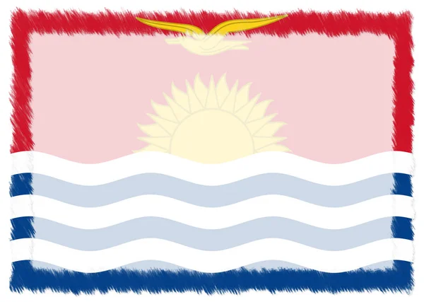 Σύνορα με εθνική σημαία Κιριμπάτι. — Φωτογραφία Αρχείου