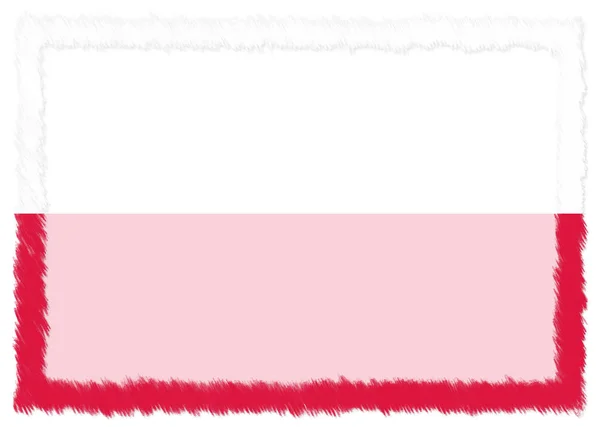 Fronteira feita com a bandeira nacional da Polónia . — Fotografia de Stock