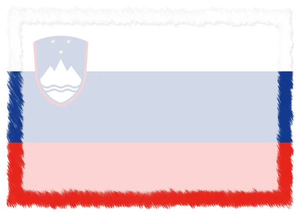 Border made with Slovenia national flag. — Stock Photo, Image