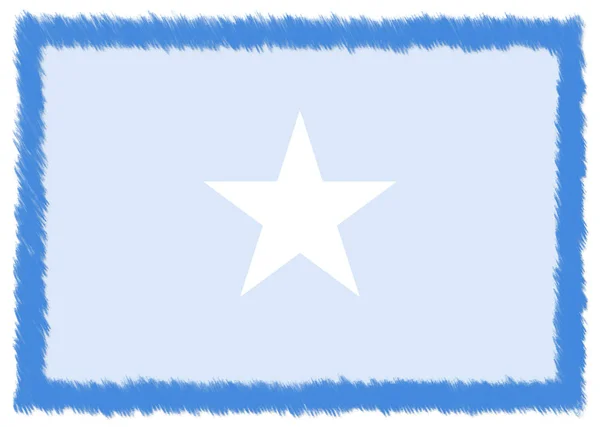 Hranice vytvořená somálskou národní vlajkou. — Stock fotografie