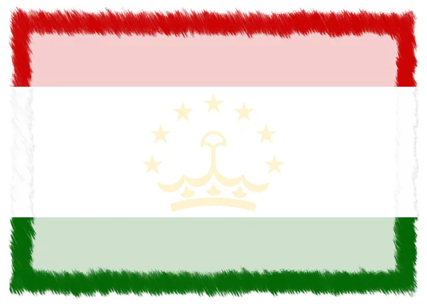 Прапор з національним прапором Таджикистану.. — стокове фото