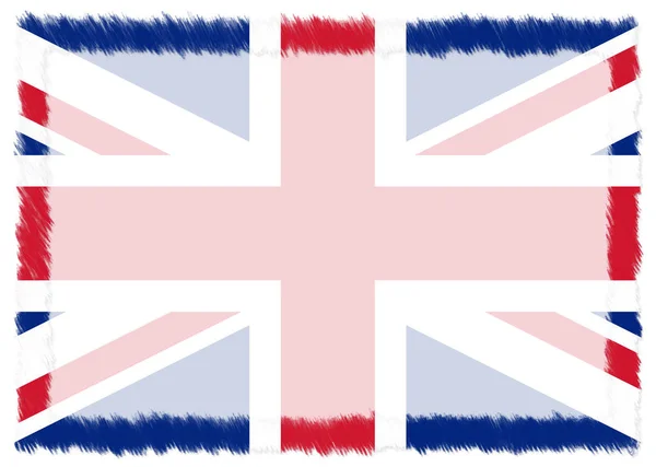 イギリス国旗で作られた国境. — ストック写真