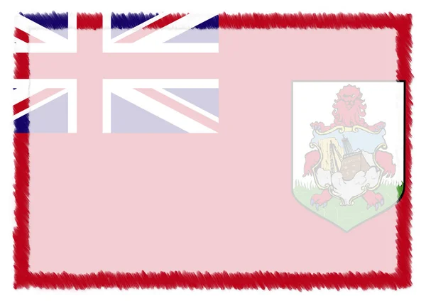 Grens met de nationale vlag van Bermuda. — Stockfoto