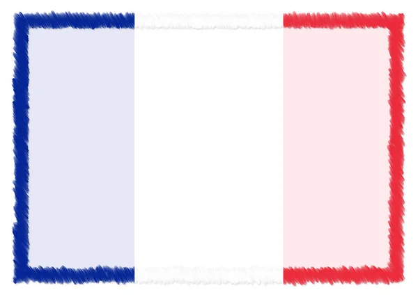 Fronteira feita com bandeira nacional da França . — Fotografia de Stock