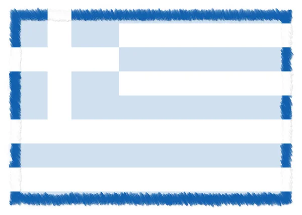 Frontera hecha con bandera nacional de Grecia . —  Fotos de Stock