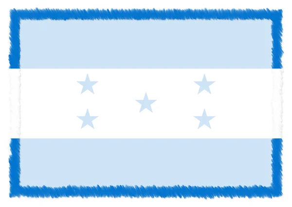 Fronteira feita com bandeira nacional de Honduras . — Fotografia de Stock