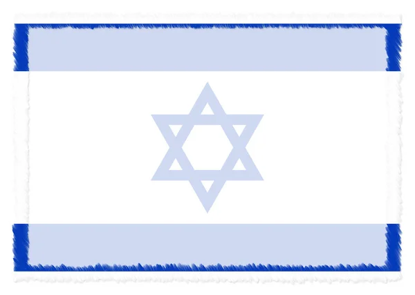 Grens met de nationale vlag van Israël. — Stockfoto