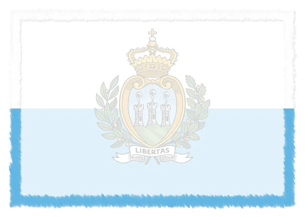 Grens met de nationale vlag van San Marino. — Stockfoto