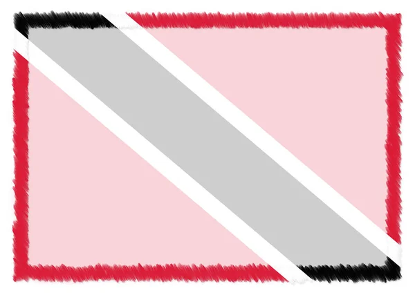 Gräns med Trinidad och Tobago national flagga. — Stockfoto
