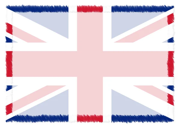 Border made with United Kingdom national flag. — Stock Photo, Image