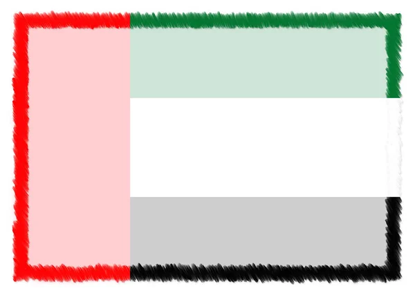 Gräns med Förenade Arabemiratens nationella flagga. — Stockfoto
