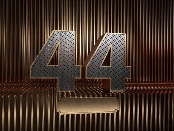 Number 44 with small holes — Stock Photo, Image